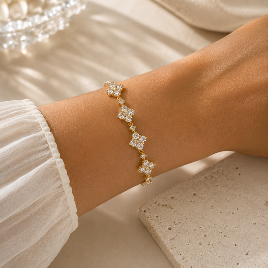 Bracelet Fleur Zircon Luxe